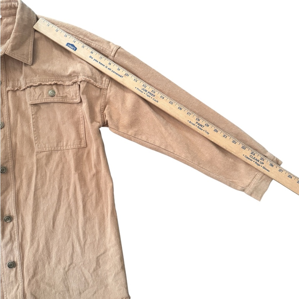 Kori Women's Utility Jacket in camel. Artsy, graphic, boho, statement, festival - Picture 8 of 10